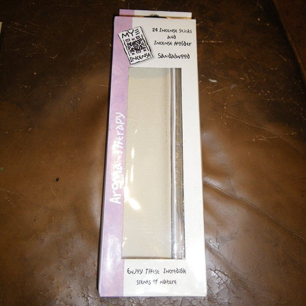 Aroma Therapy 24 Incense Sticks & Holder Scent Sandalwood